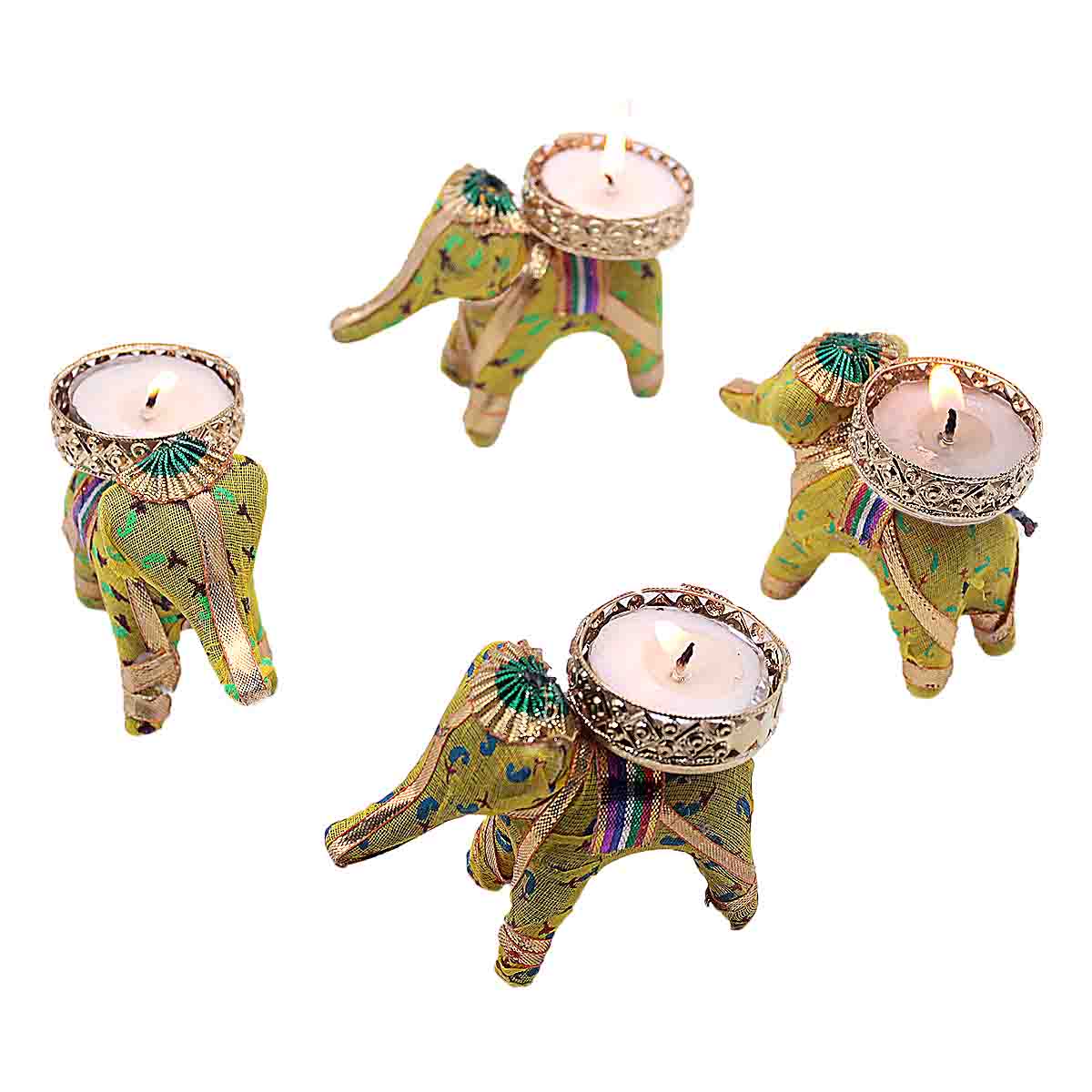 Elephant candle stand for Home and Temple Decor